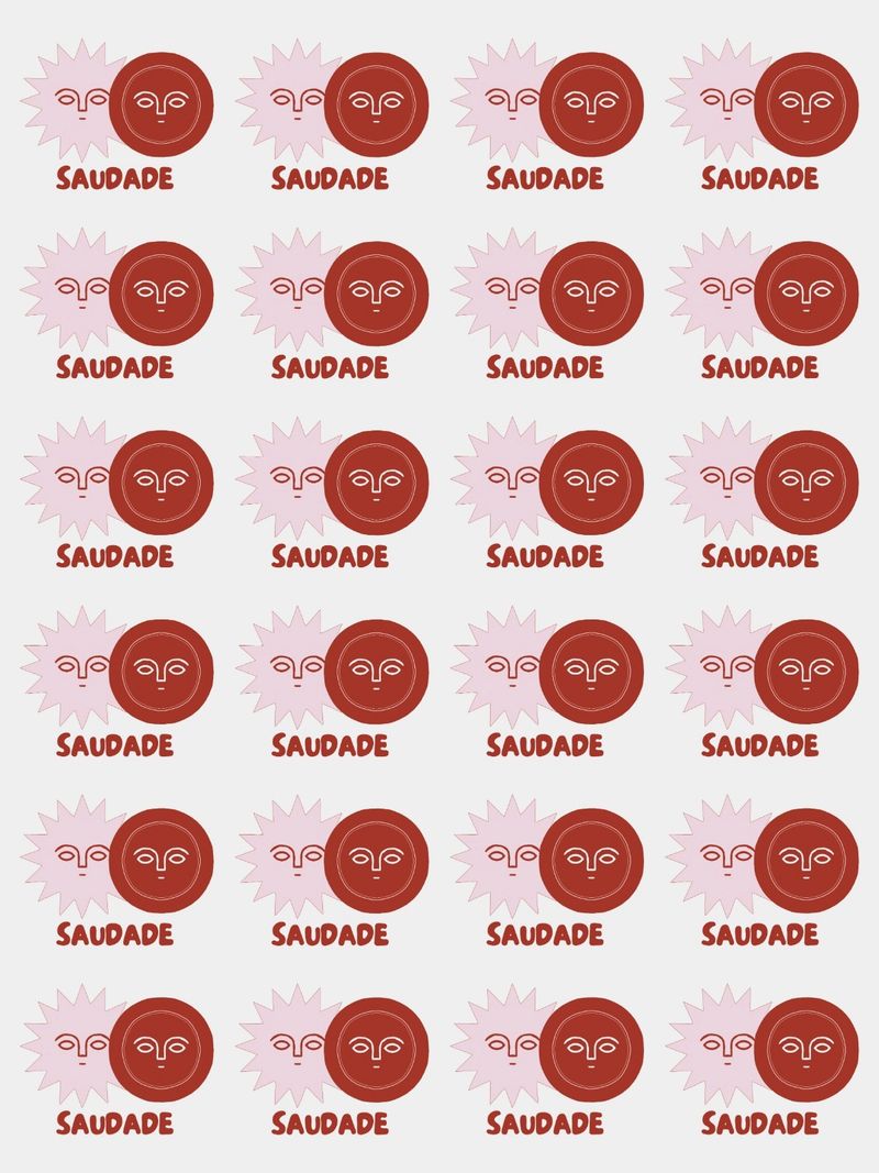 Planche de logos Saudade rouges et roses