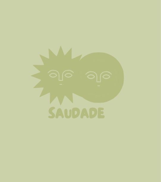 Logo Saudade vert sur fond vert tendre